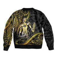 Filipinos Lapu Lapu Hero Bomber Jacket Gold Polynesian Tribal Tattoo