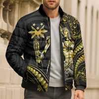 Filipinos Lapu Lapu Hero Bomber Puffer Jacket Gold Polynesian Tribal Tattoo
