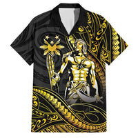 Filipinos Lapu Lapu Hero Family Matching Mermaid Dress and Hawaiian Shirt Gold Polynesian Tribal Tattoo