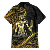 Filipinos Lapu Lapu Hero Family Matching Puletasi and Hawaiian Shirt Gold Polynesian Tribal Tattoo