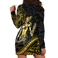 Filipinos Lapu Lapu Hero Hoodie Dress Gold Polynesian Tribal Tattoo