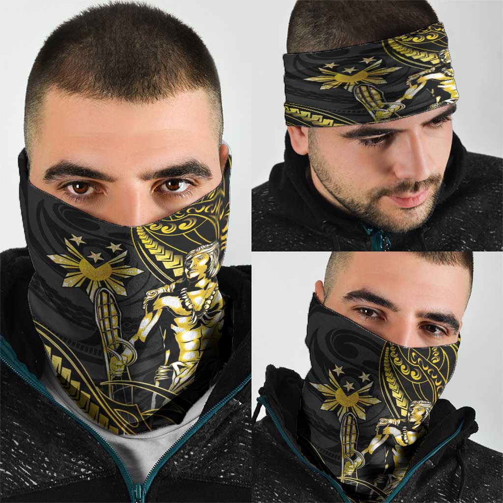 Filipinos Lapu Lapu Hero Neck Gaiter Gold Polynesian Tribal Tattoo LT05 - Polynesian Pride