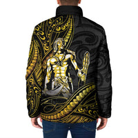 Filipinos Lapu Lapu Hero Padded Jacket Gold Polynesian Tribal Tattoo