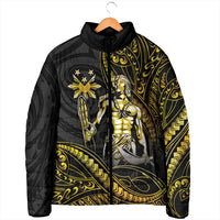 Filipinos Lapu Lapu Hero Padded Jacket Gold Polynesian Tribal Tattoo