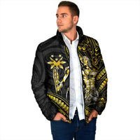 Filipinos Lapu Lapu Hero Padded Jacket Gold Polynesian Tribal Tattoo