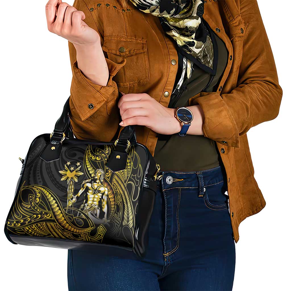 Filipinos Lapu Lapu Hero Shoulder Handbag Gold Polynesian Tribal Tattoo LT05 - Polynesian Pride