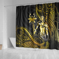 Filipinos Lapu Lapu Hero Shower Curtain Gold Polynesian Tribal Tattoo LT05 - Polynesian Pride