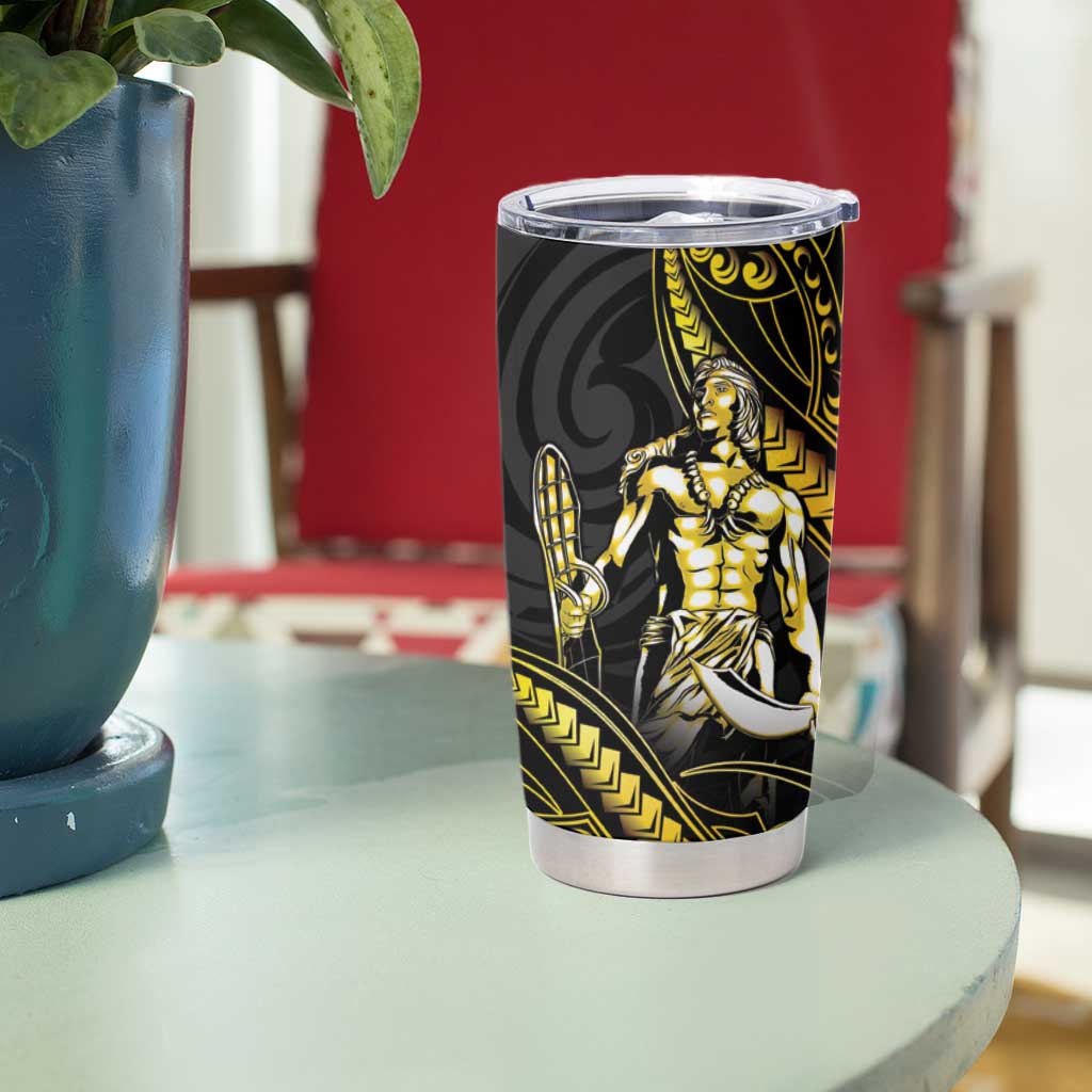 Filipinos Lapu Lapu Hero Tumbler Cup Gold Polynesian Tribal Tattoo