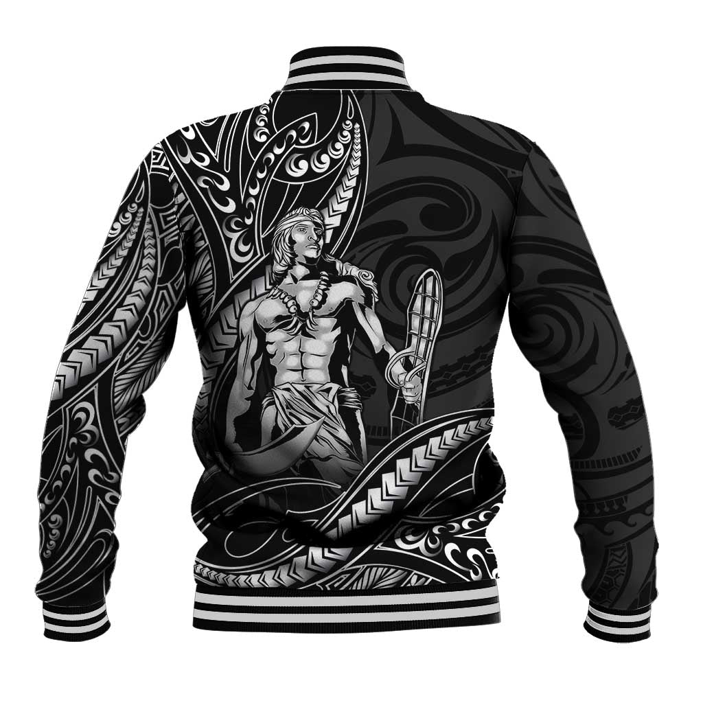 Filipinos Lapu Lapu Hero Baseball Jacket Black Polynesian Tribal Tattoo