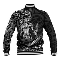 Filipinos Lapu Lapu Hero Baseball Jacket Black Polynesian Tribal Tattoo