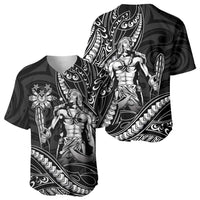 Filipinos Lapu Lapu Hero Baseball Jersey Black Polynesian Tribal Tattoo LT05 - Polynesian Pride