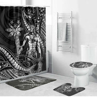 Filipinos Lapu Lapu Hero Bathroom Set Black Polynesian Tribal Tattoo