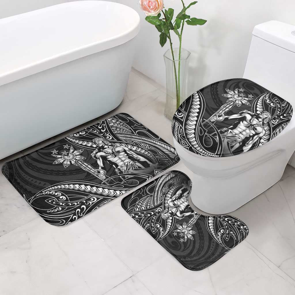 Filipinos Lapu Lapu Hero Bathroom Set Black Polynesian Tribal Tattoo