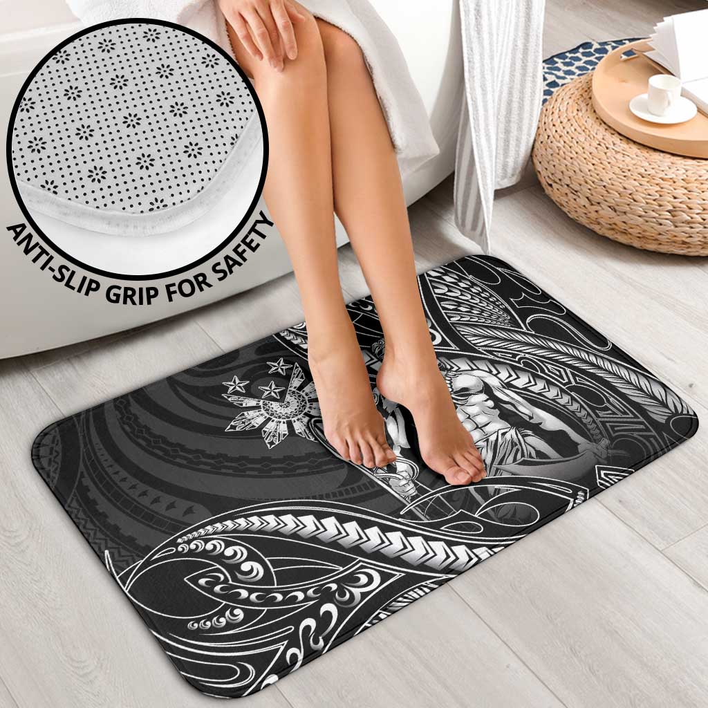 Filipinos Lapu Lapu Hero Bathroom Set Black Polynesian Tribal Tattoo