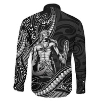Filipinos Lapu Lapu Hero Family Matching Mermaid Dress and Hawaiian Shirt Black Polynesian Tribal Tattoo
