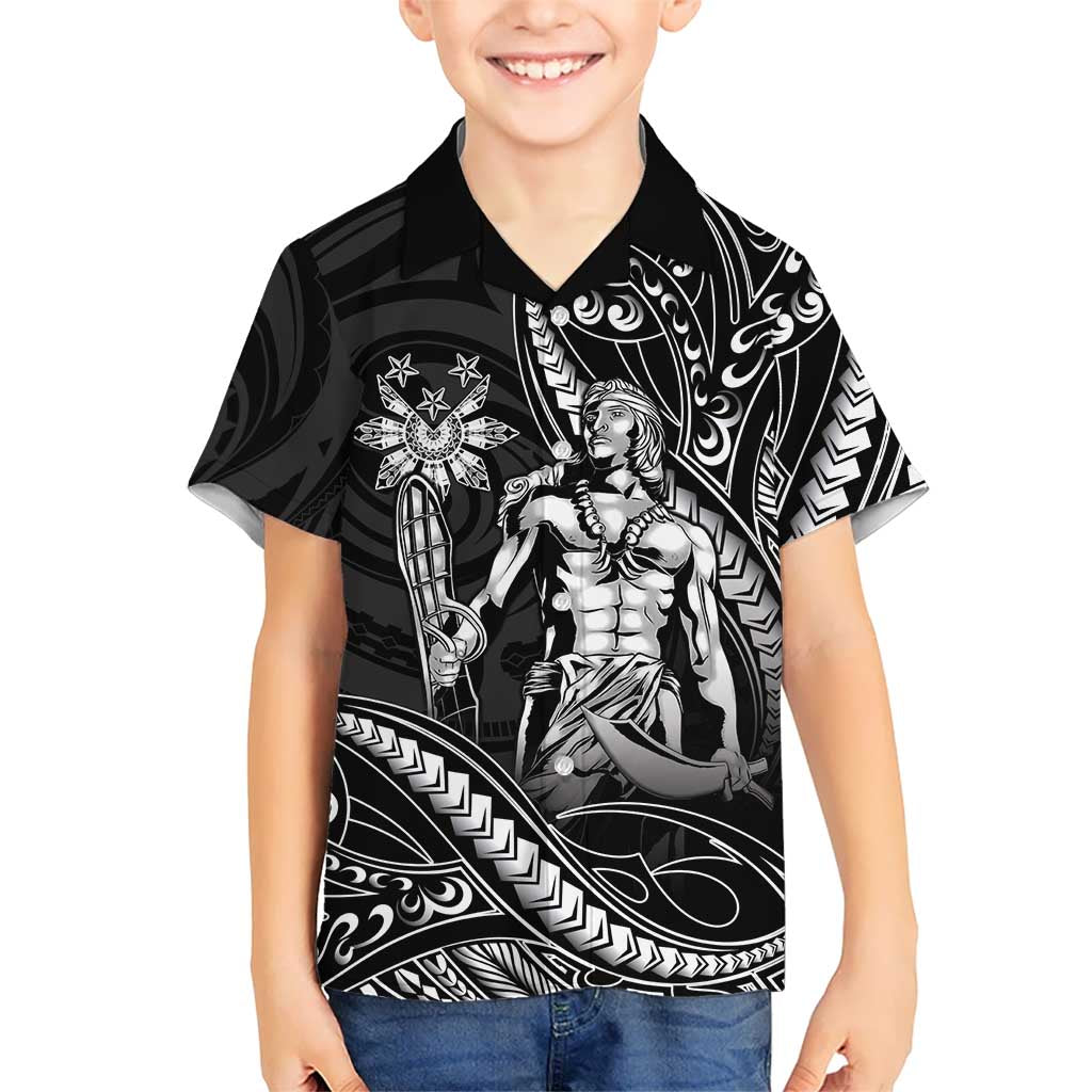 Filipinos Lapu Lapu Hero Family Matching Mermaid Dress and Hawaiian Shirt Black Polynesian Tribal Tattoo