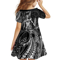 Filipinos Lapu Lapu Hero Family Matching Summer Maxi Dress and Hawaiian Shirt Black Polynesian Tribal Tattoo