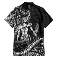 Filipinos Lapu Lapu Hero Family Matching Tank Maxi Dress and Hawaiian Shirt Black Polynesian Tribal Tattoo