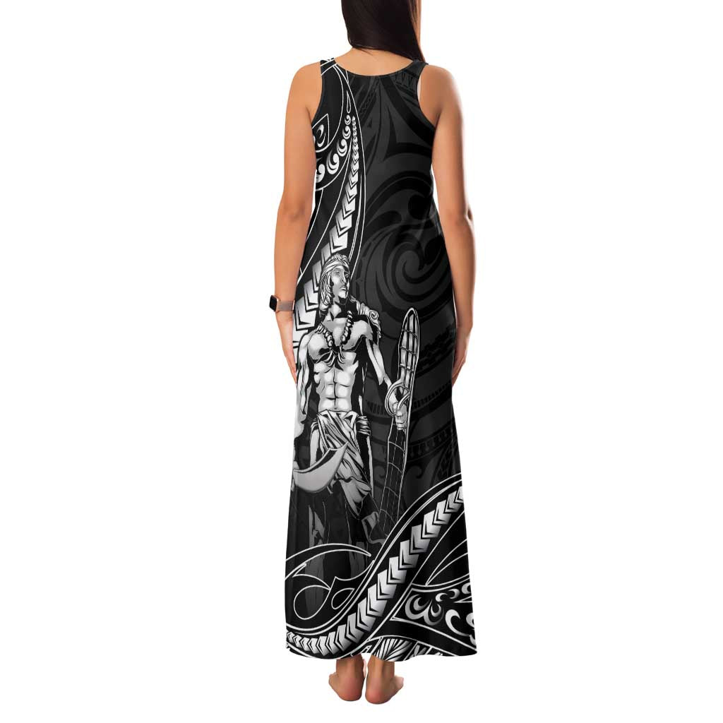 Filipinos Lapu Lapu Hero Family Matching Tank Maxi Dress and Hawaiian Shirt Black Polynesian Tribal Tattoo