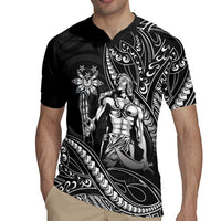 Filipinos Lapu Lapu Hero Rugby Jersey Black Polynesian Tribal Tattoo