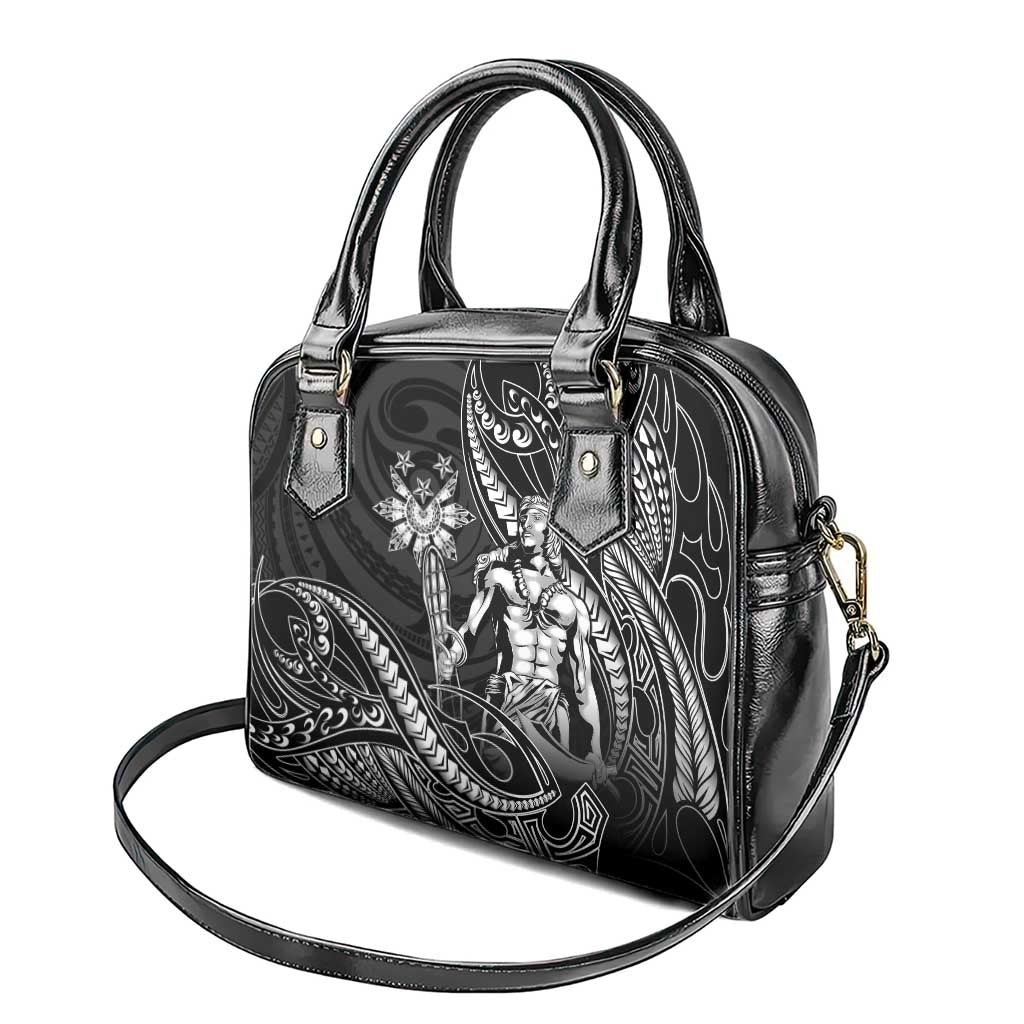 Filipinos Lapu Lapu Hero Shoulder Handbag Black Polynesian Tribal Tattoo LT05 - Polynesian Pride