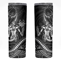 Filipinos Lapu Lapu Hero Skinny Tumbler Black Polynesian Tribal Tattoo LT05 Black - Polynesian Pride