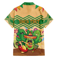 Personalised Hawaii Cinco De Mayo Family Matching Long Sleeve Bodycon Dress and Hawaiian Shirt Funny Style