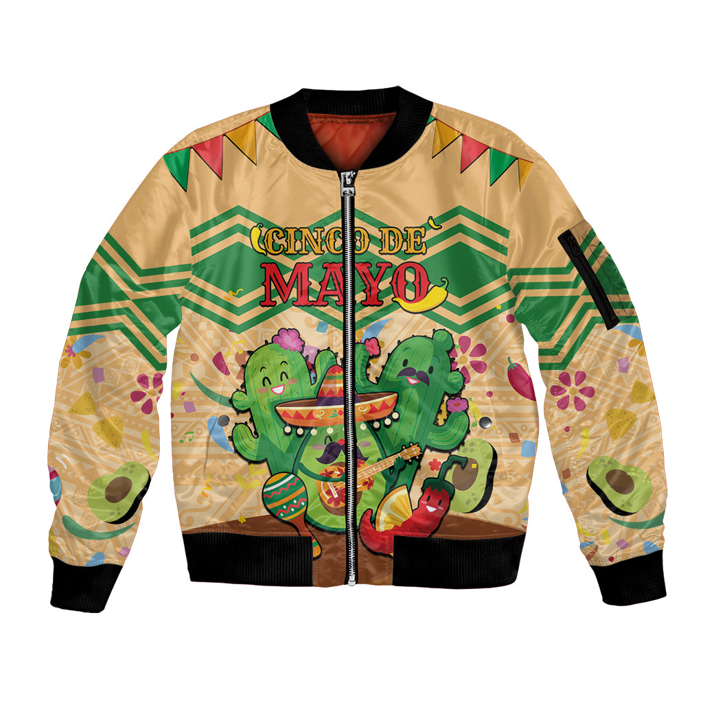 Personalised Hawaii Cinco De Mayo Sleeve Zip Bomber Jacket Funny Style