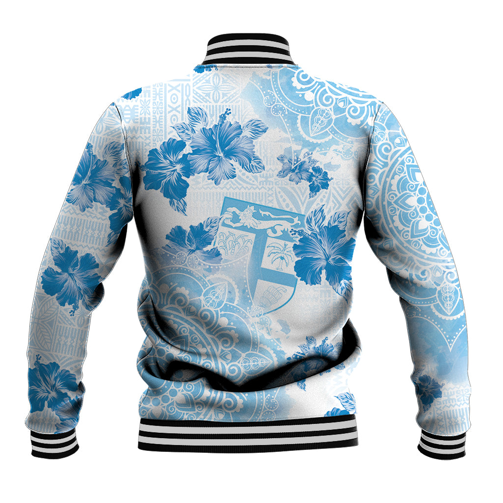Happy Fiji Girmit Day Baseball Jacket Fijian Tapa With Mandala Pattern