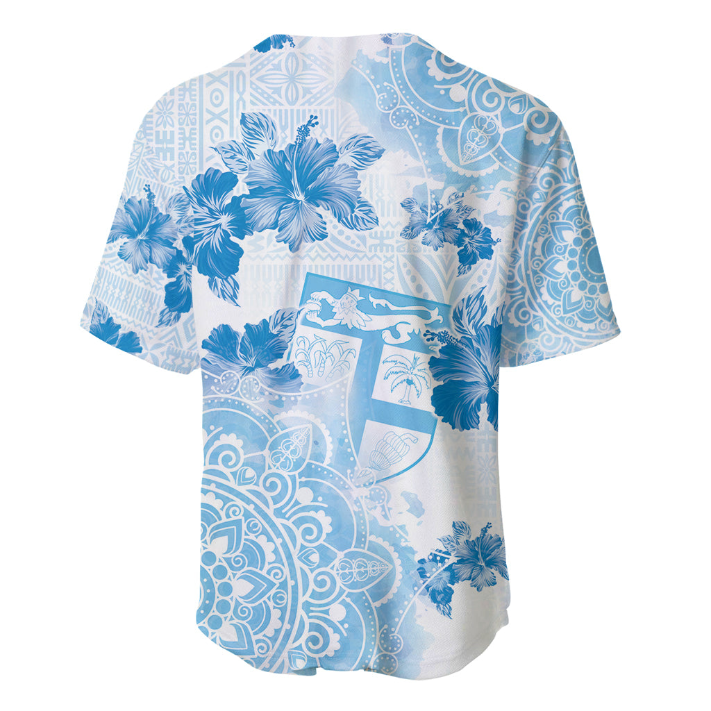 Happy Fiji Girmit Day Baseball Jersey Fijian Tapa With Mandala Pattern