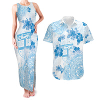 Happy Fiji Girmit Day Couples Matching Tank Maxi Dress and Hawaiian Shirt Fijian Tapa With Mandala Pattern