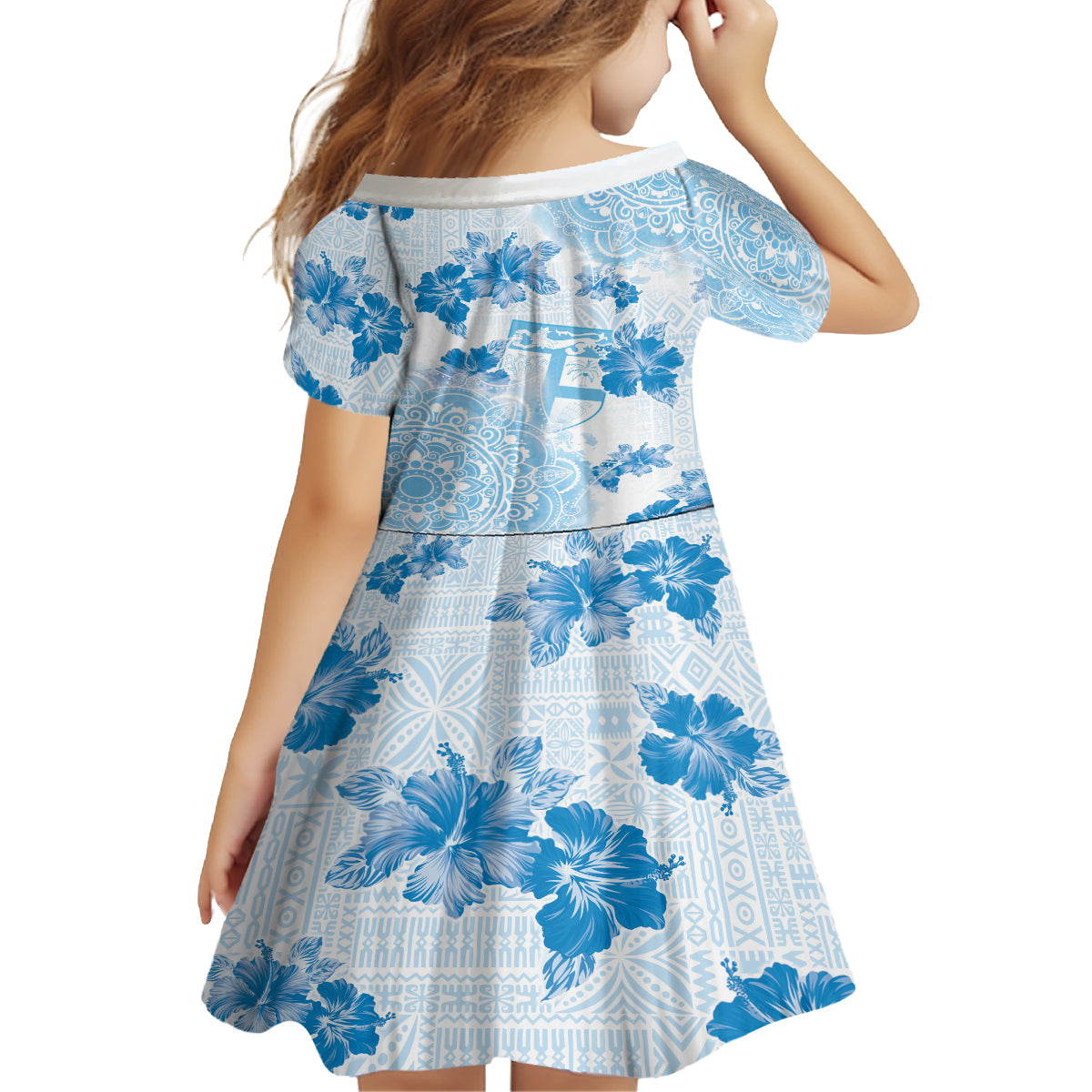 Happy Fiji Girmit Day Family Matching Long Sleeve Bodycon Dress and Hawaiian Shirt Fijian Tapa With Mandala Pattern