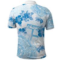 Happy Fiji Girmit Day Polo Shirt Fijian Tapa With Mandala Pattern
