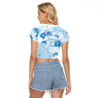 Happy Fiji Girmit Day Raglan Cropped T Shirt Fijian Tapa With Mandala Pattern