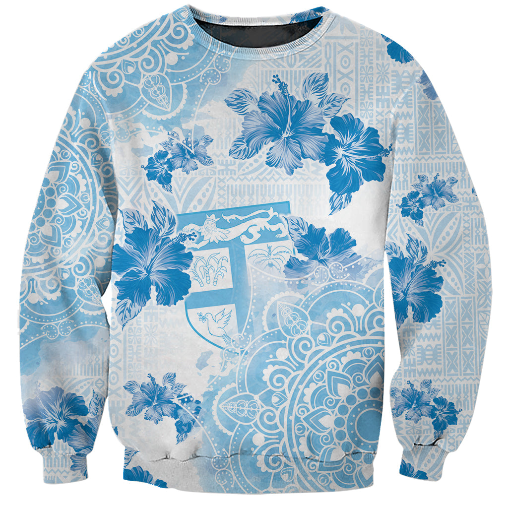 Happy Fiji Girmit Day Sweatshirt Fijian Tapa With Mandala Pattern