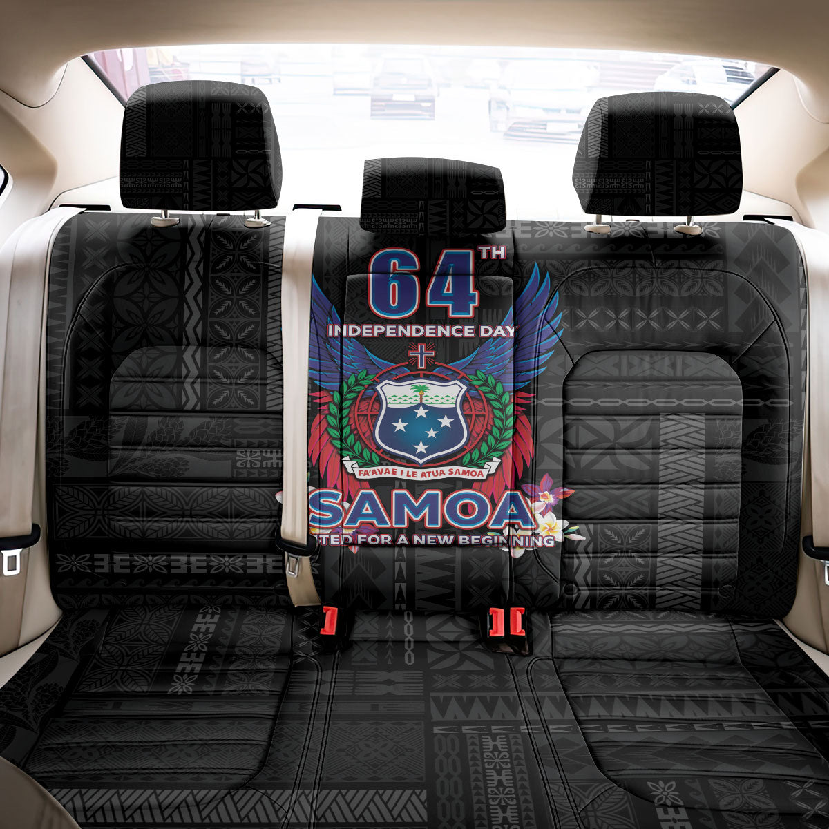 Samoa 64th Independence Anniversary Back Car Seat Cover