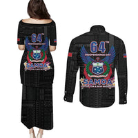Samoa 64th Independence Anniversary Couples Matching Puletasi and Long Sleeve Button Shirt