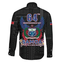 Samoa 64th Independence Anniversary Family Matching Long Sleeve Bodycon Dress and Hawaiian Shirt LT05 - Polynesian Pride