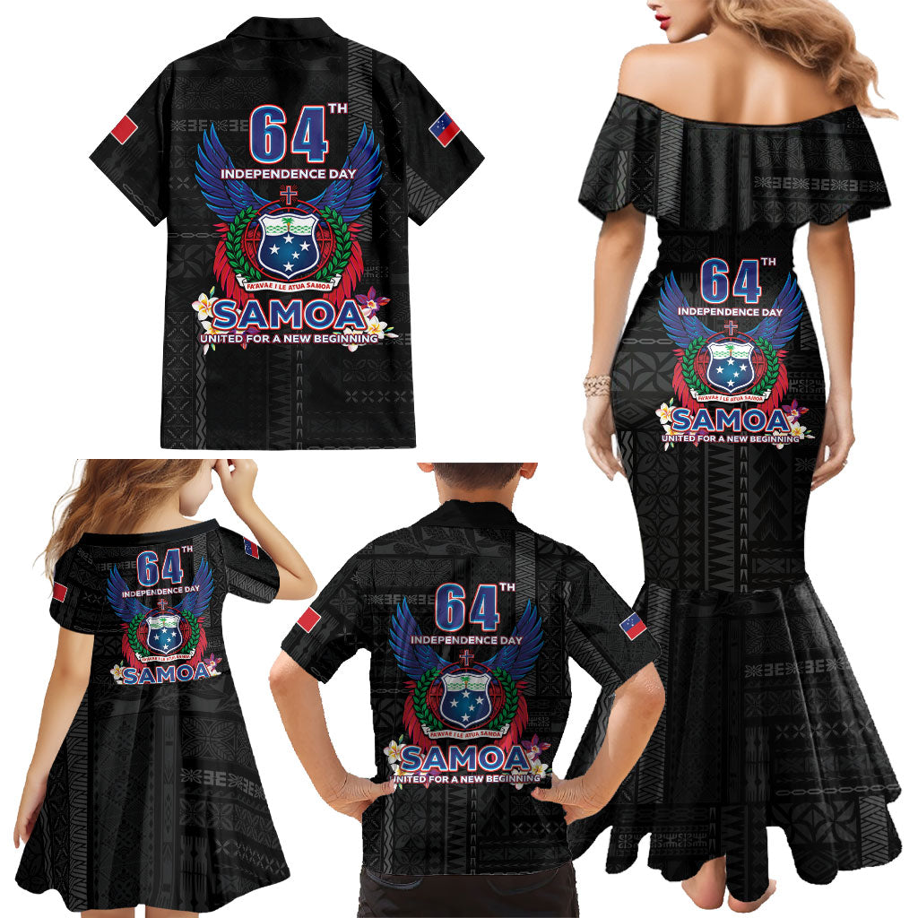 Samoa 64th Independence Anniversary Family Matching Mermaid Dress and Hawaiian Shirt LT05 - Polynesian Pride