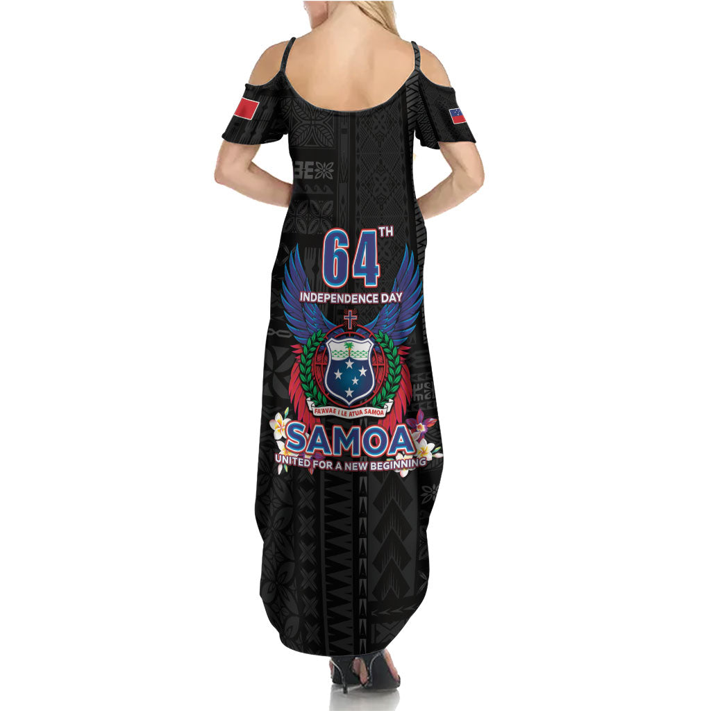 Samoa 64th Independence Anniversary Family Matching Summer Maxi Dress and Hawaiian Shirt