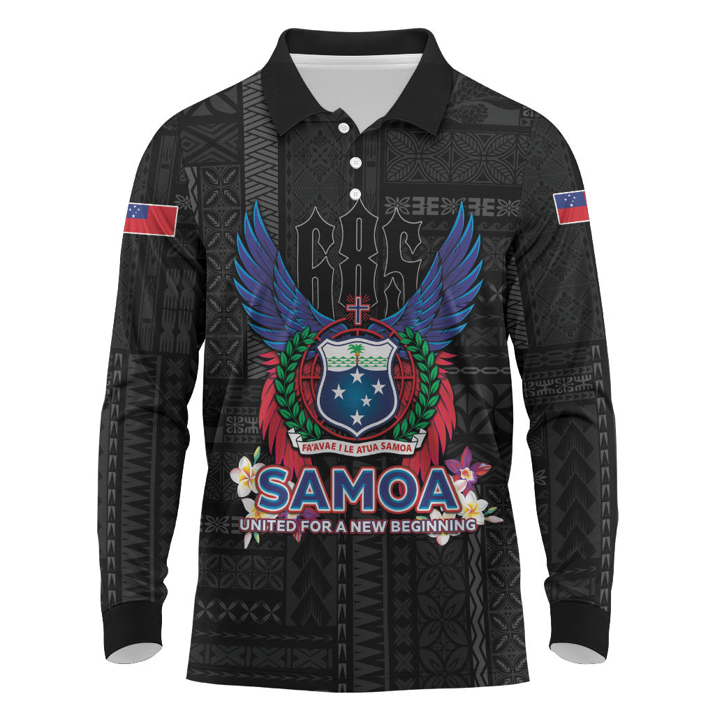 Samoa 64th Independence Anniversary Long Sleeve Polo Shirt