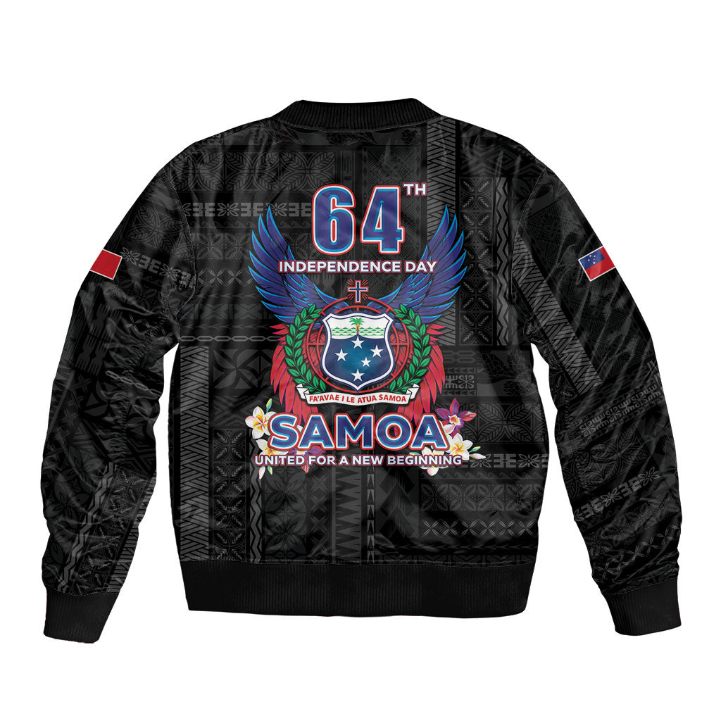 Samoa 64th Independence Anniversary Sleeve Zip Bomber Jacket
