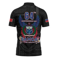 Samoa 64th Independence Anniversary Zipper Polo Shirt