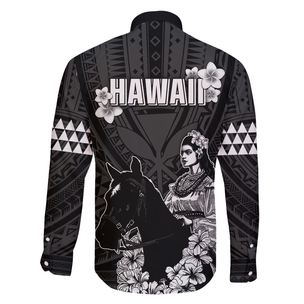 Hawaii King Kamehameha Day Parade Family Matching Off Shoulder Maxi Dress and Hawaiian Shirt With Pa'u Riders Plumeria Kakau Tribal Pattern