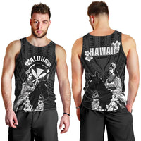 Hawaii King Kamehameha Day Parade Men Tank Top With Pa'u Riders Plumeria Kakau Tribal Pattern