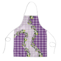 Violet Hawaii Palaka Apron Maile Pikake Honohono Orchid Lei LT05 Violet - Polynesian Pride