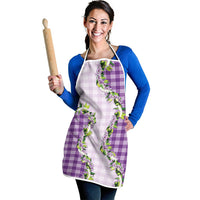 Violet Hawaii Palaka Apron Maile Pikake Honohono Orchid Lei LT05 - Polynesian Pride