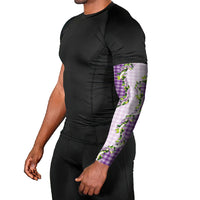 Violet Hawaii Palaka Arm Sleeves Maile Pikake Honohono Orchid Lei