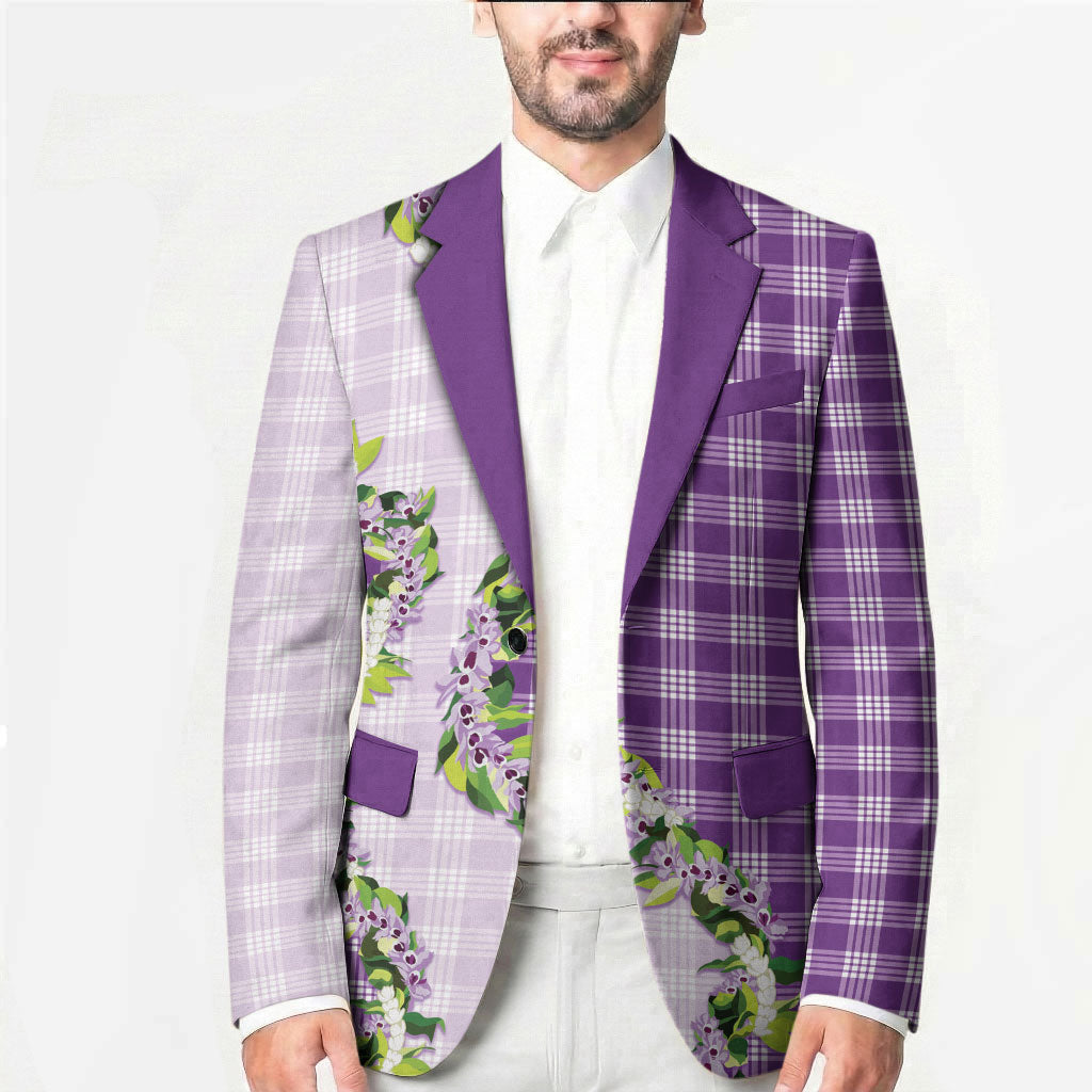 Violet Hawaii Palaka Blazer Maile Pikake Honohono Orchid Lei LT05 - Polynesian Pride