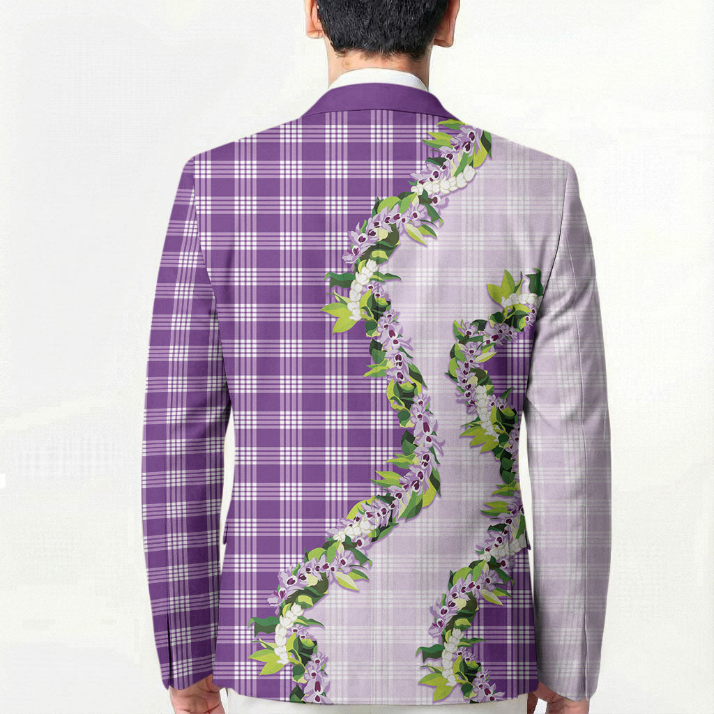 Violet Hawaii Palaka Blazer Maile Pikake Honohono Orchid Lei LT05 - Polynesian Pride